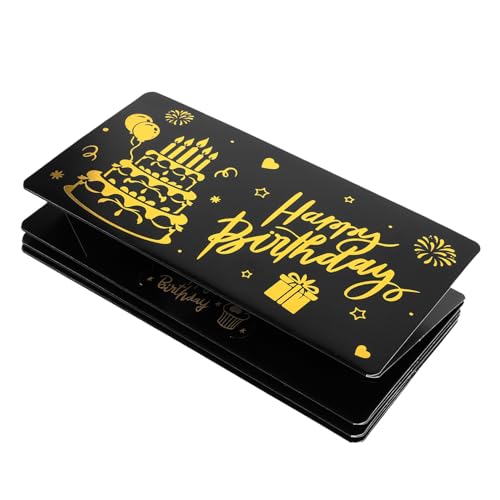 SEWACC Geburtstag Geldbörse mit Kartenfächern Überraschungsgeld Umschläge Stilvoller Geldhalter für Männer Frauen Organisiert Karten und Bargeld Inklusive Grußkarte von SEWACC