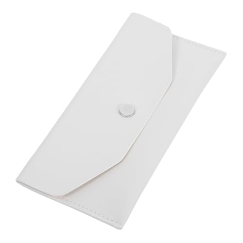 SEWACC Geldbörse Mit Geldumschlag Brieftasche Mit Umschlag Notebook-geldbörse Umschlagbrieftaschen Für Damen Geldbeutel Für Damen Bargeldumschläge Für Die Budgetierung Pu-Leder Weiß von SEWACC