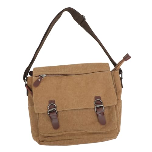SEWACC Große Canvas Messenger Bag mit Verstellbarem Schultergurt Stilvolle Crossbody Umhängetasche aus Robustem Stoff für und Damen Praktisch für Arbeit Reisen und Alltag von SEWACC