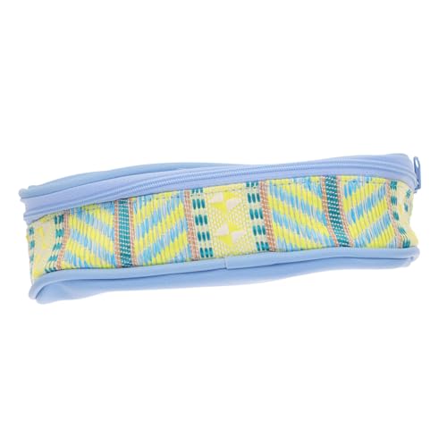 SEWACC Großes Cartoon Mäppchen mit Reißverschluss Tragbare Stifttasche für Mädchen Multifunktionale Aufbewahrungstasche für Schreibwaren Niedliche Federmappe für Schule und Zuhause Blau von SEWACC