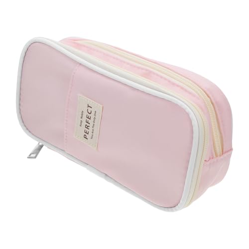 SEWACC Großes Federmäppchen mit Reißverschluss Langlebige Federtasche für Schule und Büro Große Kapazität Stiftebox für Mädchen und Erwachsene Pinkes Schreibwaren Organizer Mäppchen von SEWACC