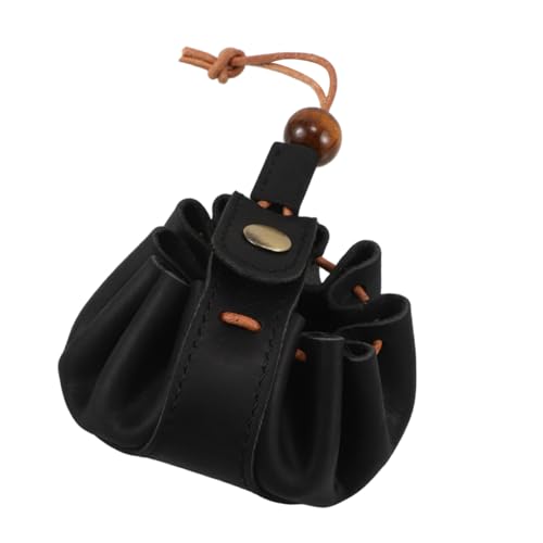 SEWACC Handgefertigtes Mini Leder Münzbeutel Damen Portemonnaie mit Kordelzug Kompakte Geldbörse aus Weichem Material Stilvoller Schutz für Kleingeld und Kleine Accessoires von SEWACC