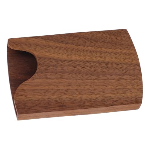 SEWACC Holz Visitenkartenhalter aus Massivem Holz Tragbares Kartenetui für Büro und Reisen Leichtes Robustes Design Praktischer Organizer für Geschäfts Id Karten für Lehrer Studenten von SEWACC