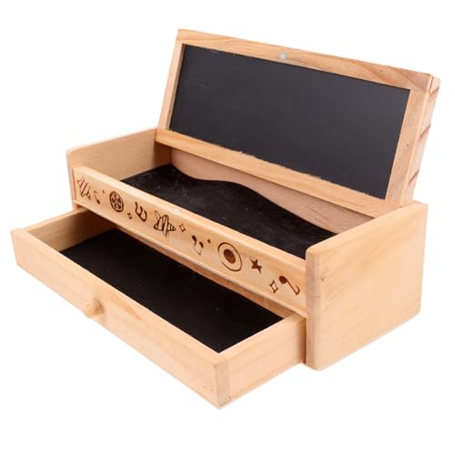 SEWACC Kasten Feder mäppchen aus Holz Bleistiftbehälter Multifunktions-Stiftetui Kinder federmäppchen schreibwaren Organizer Federmäppchen mit großem Fassungsvermögen Make-up-Pinseletui von SEWACC