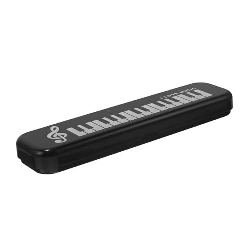 SEWACC Kleines Piano Stifteetui mit Klappdeckel Vielseitige Aufbewahrungsbox für Schreibwaren und Make Up Robuste Kunststoffbox mit Glatter Oberfläche Praktischer Organizer für Schule und von SEWACC