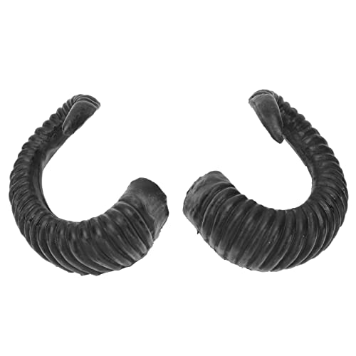 SEWACC 1paar Halloween Stirnbänder Mit Dekorativem Schafhorn-design Kopfbedeckung Für Kostümpartys Und Festivals Langlebig Und Stylisch Schwarz von SEWACC