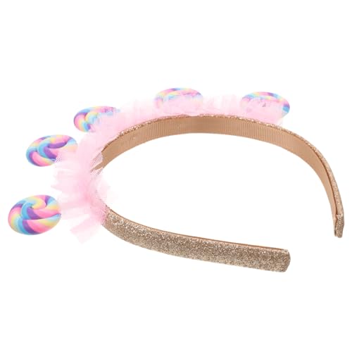 SEWACC Lollipop-Stirnband Süßes Haar-Accessoire Mit Süßigkeiten-Prinzessin Dekoratives Haarband Mit Süßigkeiten Für Foto-Requisiten Bei Geburtstagsfeiern 18 3 X 17 9 Cm von SEWACC