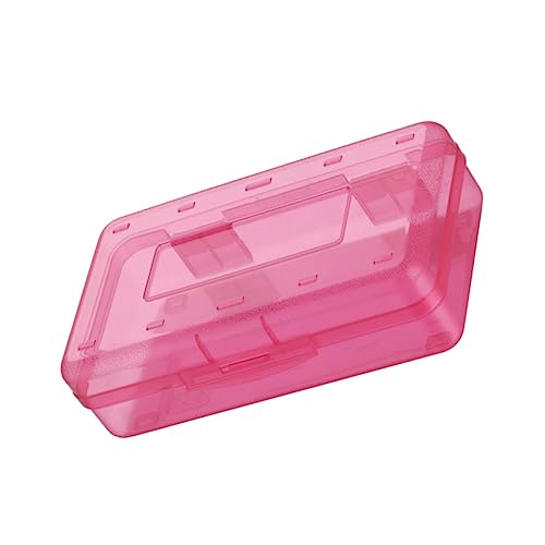 SEWACC Mäppchen Bleistiftbehälter Stift-Organizer Schreibwarenetui aufbewahrungsdose Storage Boxes schüleretui Kunststoffetui Stiftetui aus Kunststoff Stifteetui für Studenten Plastik rot von SEWACC