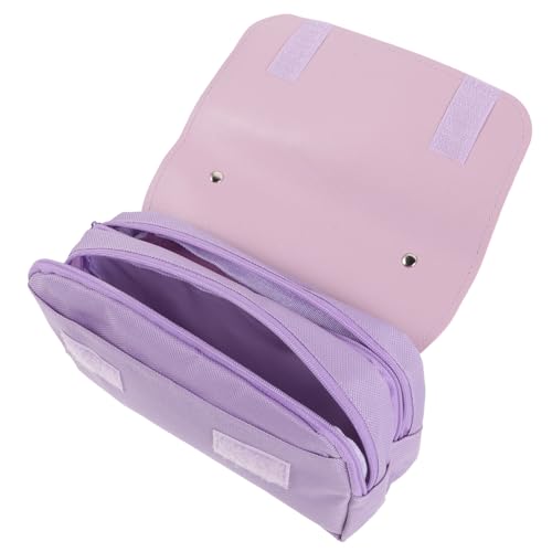 SEWACC Mäppchen stifte aufbewahrung Stift aufbewahrung Pencil Cases Stiftbeutel stiftebox kalemlik Stifttasche Make-up-Pinseletui tragbares Stiftetui Cartoon-Stifthalter Segeltuch Violett von SEWACC