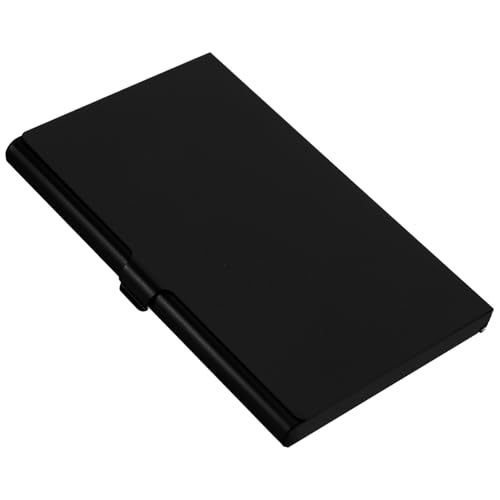 SEWACC Metall Visitenkartenetui Aluminiumlegierung Sublimationsdruck Hitzebeständig Leicht DIY Business Card Case Tragbarer Kartenhalter Schwarz von SEWACC