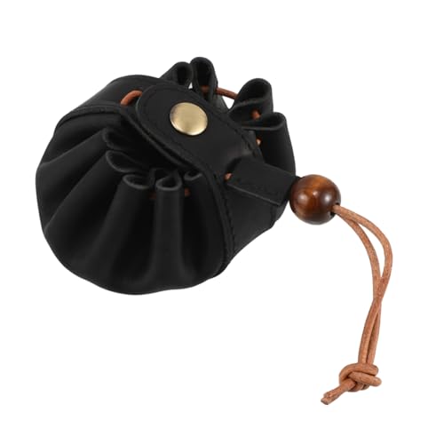 SEWACC Mini Geldbörse Damen aus Hochwertigem Leder mit Kordelzug Kompakt und Robust Vielseitig für Münzen Schlüssel und Lippenstift Handgefertigte Vintage Praktische Mini Coin Purse von SEWACC