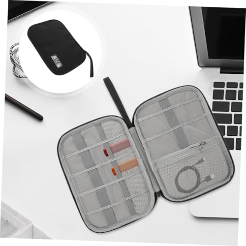 SEWACC Multifunktionale wasserdichte Kabel Organizer Tasche mit Mehreren Fächern Erweiterter Innenraum für Ladekabel Earphone Holder Case und Powerbank für Reisen und Elektronisches von SEWACC