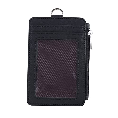 SEWACC Multifunktionsbeutel Teleskopschnalle Hängen Wechselgeldbeutel Brieftasche Multi-Card Holder Cover Case (schwarz) von SEWACC