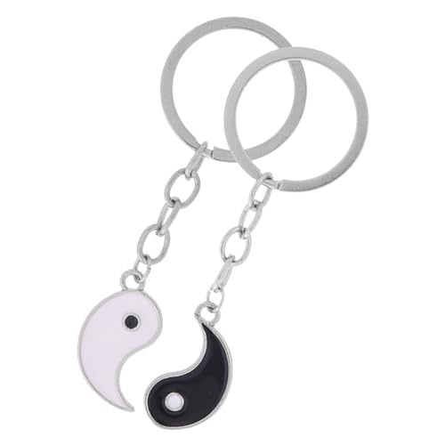 SEWACC Pärchen Schlüsselanhänger Tai Chi Design Stilvoller Partneranhänger Chinesische Kultur Liebe und Freundschaft Symbolisierend für Freund und Freundin Praktische und Dekorative von SEWACC