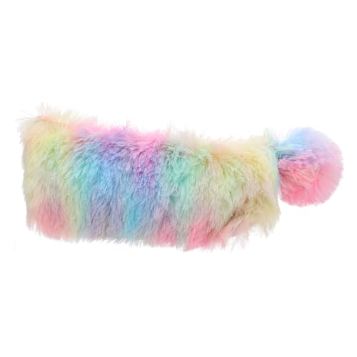 SEWACC Plüsch Federmäppchen Bunt Weiches Mäppchen für Schüler Schüleretui Stifttasche Niedlich Leichte Kompakte Stifttasche Waschbar und Praktisch für Schulalltag von SEWACC