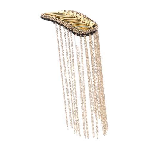 SEWACC Retro Schulterklappe mit Handgefertigter Perlenstickerei und Strass Quasten Epauletten für Damen Anstecknadel zur Aufwertung von Business Anzügen und Uniformen von SEWACC