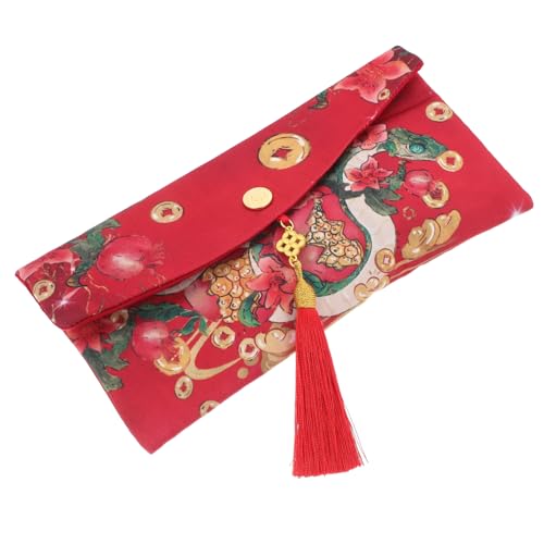 SEWACC Rote Glücksumschläge Chinesische Geldtasche Chinesischer Glücksbeutel Geldbeutel Für Bargeld Glücksgeldtasche Zum Frühlingsfest Roter Festivalumschlag Roter Umschlag von SEWACC
