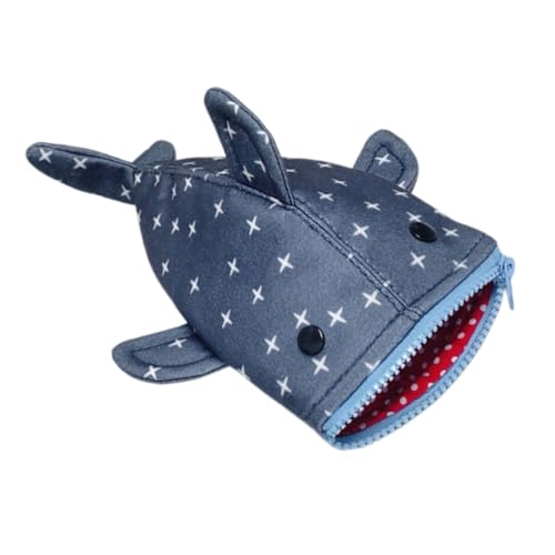 SEWACC Shark Pencil Case mit Großem Fassungsvermögen Lustiges Federmäppchen aus Canvas mit Reißverschluss Multifunktionale Stifttasche für Schule Büro und Reisen Tragbare SEWACC Shark Pencil Case mit Großem Fassungsvermögen Lustiges Federmäppchen aus Canvas mit Reißverschluss Multifunktionale Stifttasche für Schule Büro und Reisen Tragbare von SEWACC