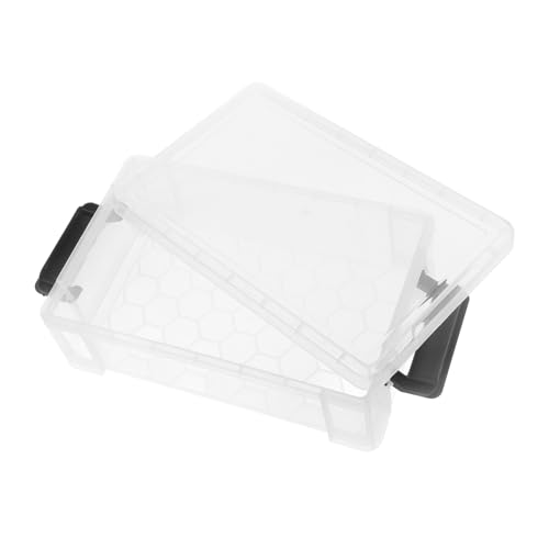 SEWACC Stapelbare Transparente Aufbewahrungsbox mit Dicht Schließendem Deckel Robuste Kunststoffbox für Stifte Malutensilien Vielseitiger Organizer für Büro Schule und Zuhause von SEWACC