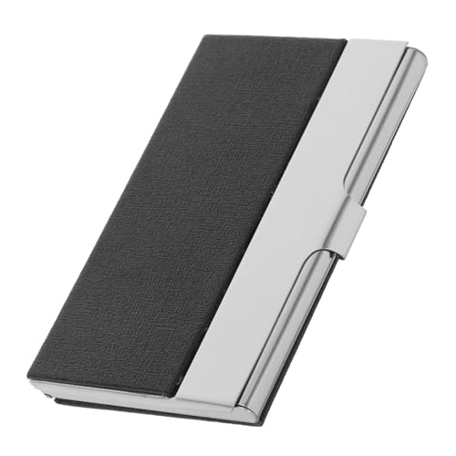 SEWACC Visitenkartenetui Schwarz Robuster Business Card Holder mit Großem Fassungsvermögen Tragbarer und Schlanker Kartenhalter für Professionelle Nutzung Am Schreibtisch von SEWACC