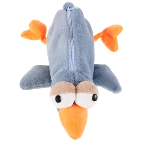 SEWACC Weiches Kawaii Federmäppchen in Niedlicher Vogel Form Flauschiger Stifteorganizer Kompakte Schreibwaren Aufbewahrung für Tragbare Federtasche für Schule und Reisen von SEWACC