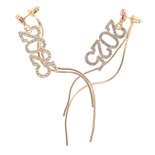 SEWACC Zahlen Ohrringe Damen Alloy Ohrhänger mit Zarten Quasten Leichte Langlebige Statement Ohrringe als für Abschlussfeiern und Partys von SEWACC