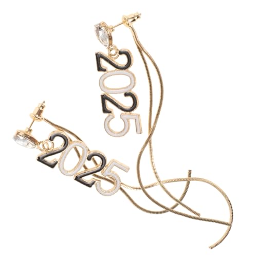 SEWACC Zarte Damen Tropfen Ohrringe mit Dekorativem Zahlen Anhänger und Stilvollen Quasten Leichte Ohrhänger für Party und Alltag Ohrstecker mit Sicherem Halt Vielseitig Kombinierbar von SEWACC