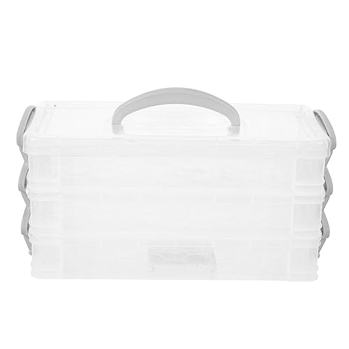 SEWOART Aquarell-stiftehalter Federmäppchen Schreibtisch-Organizer 3-lagig Stapelbare Aufbewahrungsbox Für Bleistifte Pp-Material Schreibwarenbox Für Jungen Mädchen Und Erwachsene von SEWOART