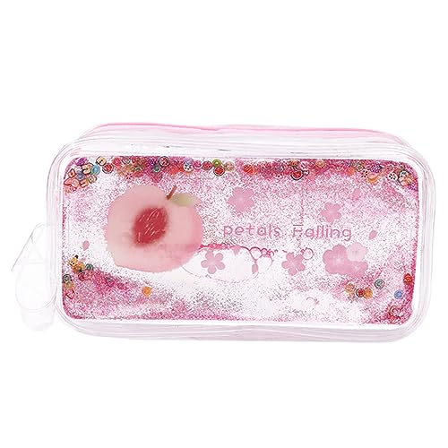 SEWOART Niedliches Federmäppchen Mit Pfirsichmuster Glänzende PVC-stifttasche Vielseitig Einsetzbar Für Make-up Büro Schulbedarf SEWOART Niedliches Federmäppchen Mit Pfirsichmuster Glänzende PVC-stifttasche Vielseitig Einsetzbar Für Make-up Büro Schulbedarf von SEWOART