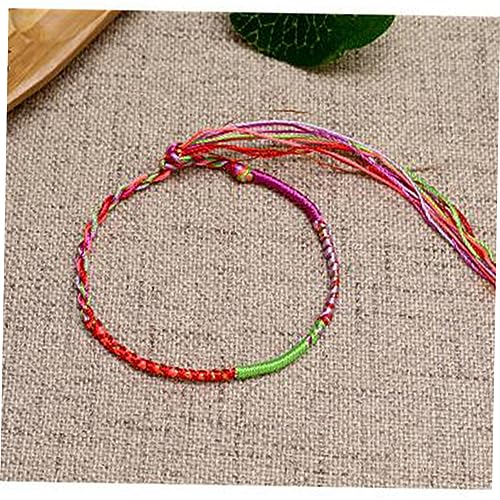 SEWOART 100Stücke Handgewebtes Armband für Frauen und Männer Verstellbar Glückliche Handschlaufe Zufällige Farben Tägliche Mode und Partys von SEWOART