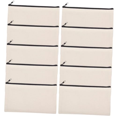 SEWOART 10St Sublimationsfedermäppchen Kulturbeutel mit Reißverschluss Werkzeugtasche aus Segeltuch personalisierte Tasche Storage Pockets Reiseveranstalter für Toilettenartikel Wäschesack von SEWOART