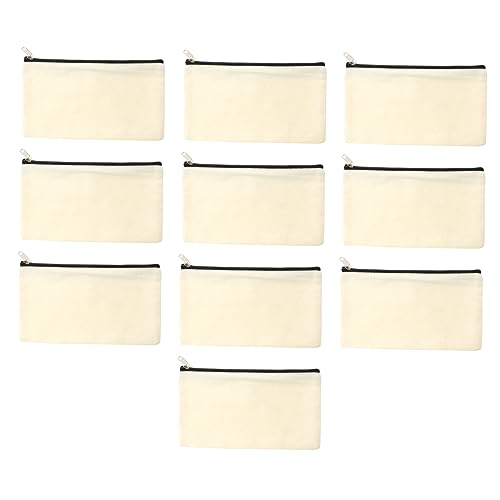 SEWOART 10 Stück Canvas Federmäppchen Kosmetiktasche Für Reisen DIY Basteln Organisationstasche Für Schreibwaren Und Kosmetik SEWOART 10 Stück Canvas Federmäppchen Kosmetiktasche Für Reisen DIY Basteln Organisationstasche Für Schreibwaren Und Kosmetik von SEWOART