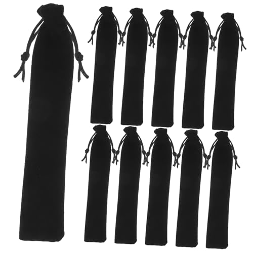 SEWOART Federmäppchen 25 Stück Federmäppchen Verformbarer Flanell-kordelzugverschluss Für Schulbedarf Schwarz SEWOART Federmäppchen 25 Stück Federmäppchen Verformbarer Flanell-kordelzugverschluss Für Schulbedarf Schwarz von SEWOART