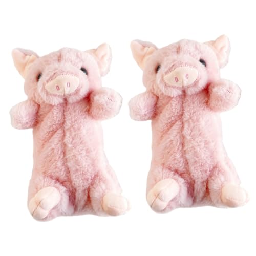 SEWOART 2st Kleines Rosa Schweinchen-federmäppchen Entzückende Aufbewahrungstasche Für Stifte Multifunktions-bleistifttasche Stiftetui Multifunktions-mäppchen Federmäppchen Plüsch von SEWOART