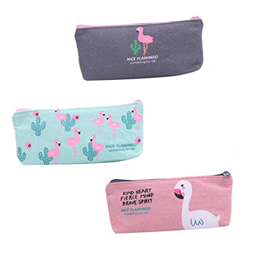 SEWOART Flamingo Federmäppchen Große Kapazität Schülertasche Canvas Zufällige Farbe SEWOART Flamingo Federmäppchen Große Kapazität Schülertasche Canvas Zufällige Farbe von SEWOART