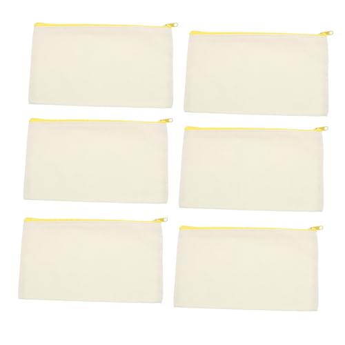 SEWOART 6er Satz Canvas Schreibwarentaschen Mit Reißverschluss Blanko-Taschen Zum Bemalen Für Stifte Bleistifte Radiergummi Und Mehr Robust Und Langlebig SEWOART 6er Satz Canvas Schreibwarentaschen Mit Reißverschluss Blanko-Taschen Zum Bemalen Für Stifte Bleistifte Radiergummi Und Mehr Robust Und Langlebig von SEWOART