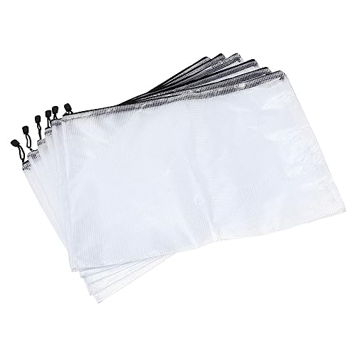 SEWOART 6-teiliges PVC-mesh-dokumentenetui Mit Reißverschluss Aufbewahrungshalter A3 Großes Federmäppchen Für Studenten von SEWOART