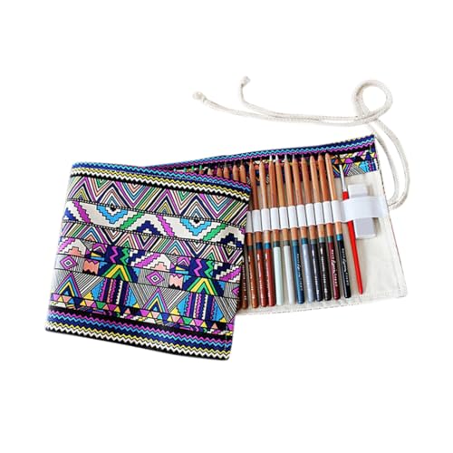 SEWOART Rollbleistiftbeutel 36 Löcher Canvas-bleistiftwickel-Aufbewahrungstasche Für Studenten SEWOART Rollbleistiftbeutel 36 Löcher Canvas-bleistiftwickel-Aufbewahrungstasche Für Studenten von SEWOART
