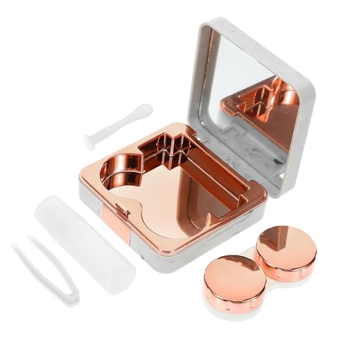 SEWOART Kontaktlinsen-Organizer 1 Set Kontaktlinsenbehälter Im Marmor Design Tragbares Etui Für Kontaktlinsen Mit Integriertem Spiegel Kleiner Linsenorganizer Für Unterwegs Perfekt Für Kosmetikbedarf SEWOART Kontaktlinsen-Organizer 1 Set Kontaktlinsenbehälter Im Marmor Design Tragbares Etui Für Kontaktlinsen Mit Integriertem Spiegel Kleiner Linsenorganizer Für Unterwegs Perfekt Für Kosmetikbedarf von SEWOART