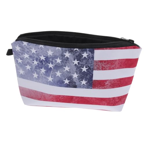 SEWOART Kosmetiktasche Mit Flagge Reise-toilettenartikel-Organizer Amerikanische Flaggen Auf Stock Multifunktions-bleistifttasche 3D Polyester Tragbar Vereinigte Staaten von SEWOART