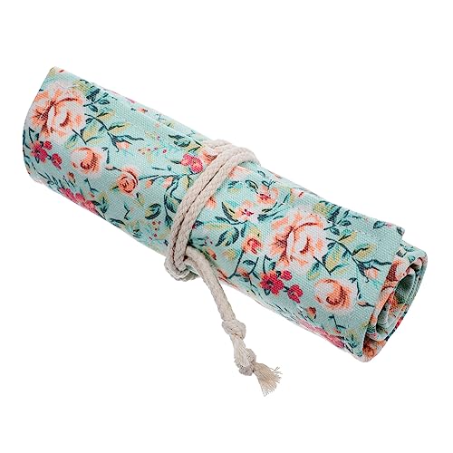 SEWOART Bleistifttasche aus Segeltuch mit 36 ​​Löchern tragbarer Stifte-Organizer Roll-Up-Design für Künstlerbedarf von SEWOART