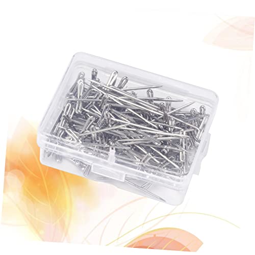 SEWOART Strickzubehör 100 Stück 51 Mm Metall-t-pins Für Perücken Mit Kunststoffbox Zum Nähen Blockieren Und Stylen von SEWOART