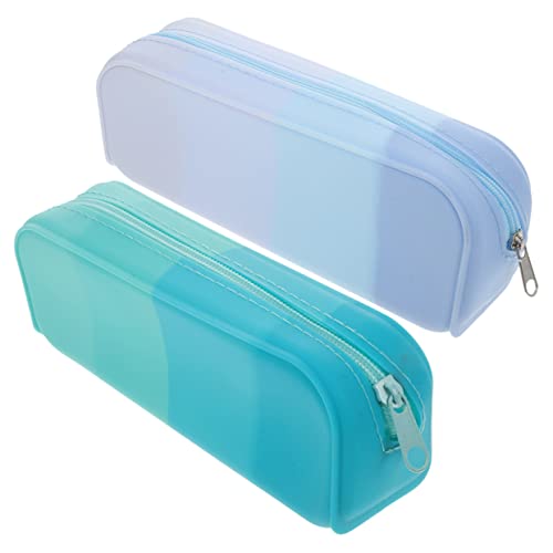 SEWOART 2-teiliges Ästhetisches Federmäppchen Mit Süßem Federmäppchen Ästhetischem Design Für Mädchen Silikon-federmäppchen Für Make-up-Pinsel von SEWOART