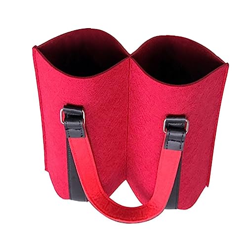 SEWOART Wiederverwendbare Filz Weintragetasche für Flaschen Rotwein Umweltfreundliche Geschenkverpackung Robust und Stilvoll als Weintasche für Party Reisen und Geschenke von SEWOART