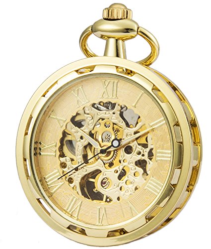 SEWOR Single Face Unisex-Taschenuhr mit mechanischem Handaufzug SEW262 (Gold) von SEWOR