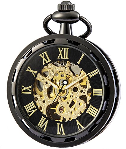 SEWOR Single Face Unisex-Taschenuhr mit mechanischem Handaufzug SEW265 (Schwarz) von SEWOR