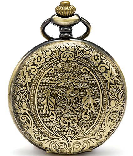 SEWOR Unisex Armbanduhr mit Muschel Zifferblatt Uhrkette aus japanischem Quarz in Metall und Leder SEW154 (Gold) von SEWOR