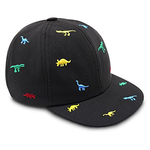 SEYUFN Dinosaurier Cap Kinder Sonnen Frühling Einstellbar Kleinkind Kinder Baseballmützen Stickerei im Freien Sommerhut Mädchen Jungen (1-2 Jahre, Schwarz) von SEYUFN