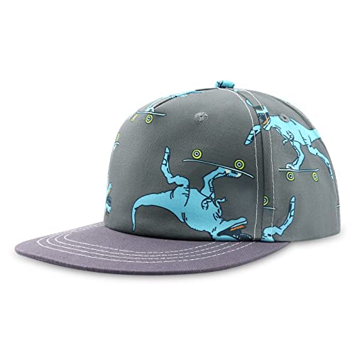 SEYUFN Kinder Baseballmütze Baby Mädchen Jungen Kappe Cap Baseballkappe mit Flacher Krempe für Kinder Jungen Sport Hut mit Cartoon-Muster Mädchen (N-Blauer Dinosaurier, 2-4 Jahre(52cm)) von SEYUFN