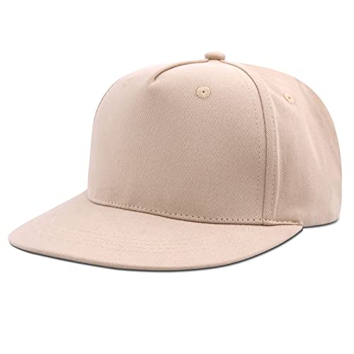 SEYUFN Kinder Baseballmütze Baby Mädchen Jungen Kappe Cap Baseballkappe mit Flacher Krempe für Kinder Jungen Sport Hut mit Cartoon-Muster Mädchen (Beige, 1-2 Jahre(48cm)) von SEYUFN